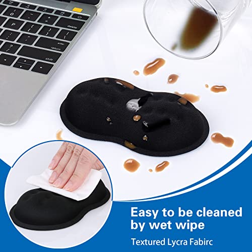 Canjoy 2 Pack Mouse Wrist Rest Support, Canjoy Memory Foam Mouse Wrist Rest Pad Support Cushion, Superfine Fibre Soft Ergonomic Hand Rest Support - Image 4