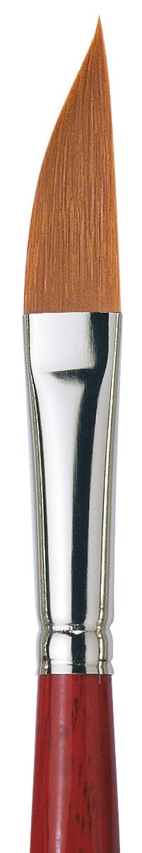 da Vinci Watercolor Series 5587 CosmoTop Spin Paint Brush, Slant Liner Synthetic with Red Handle, Size 14 (5587-14) - Image 2