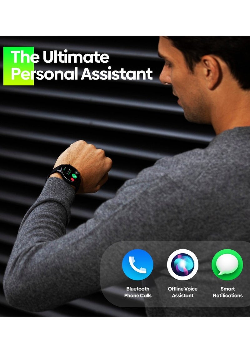 Zeblaze - Zeblaze Btalk 2 Lite IPS 1.39 Inch Display Bluetooth V5.2 Smartwatch with 24H Health Monitor, 300+ Watch Faces & Up to 14 Days Battery Life Android iOS - Jet Black - Image 1