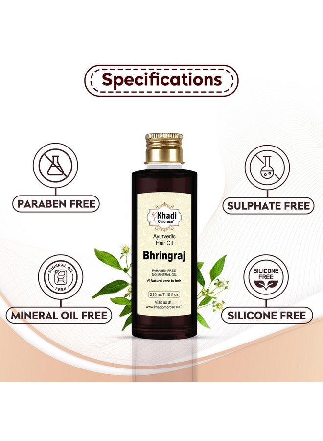 KHADI Omorose Bhringraj Hair Oil |Controls Hair Fall | Promotes Healthy Hair Growth | Mineral Oil Free | Makes Hair Strong, 210Ml - Image 4