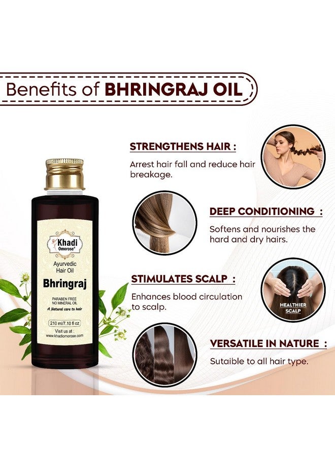 KHADI Omorose Bhringraj Hair Oil |Controls Hair Fall | Promotes Healthy Hair Growth | Mineral Oil Free | Makes Hair Strong, 210Ml - Image 5