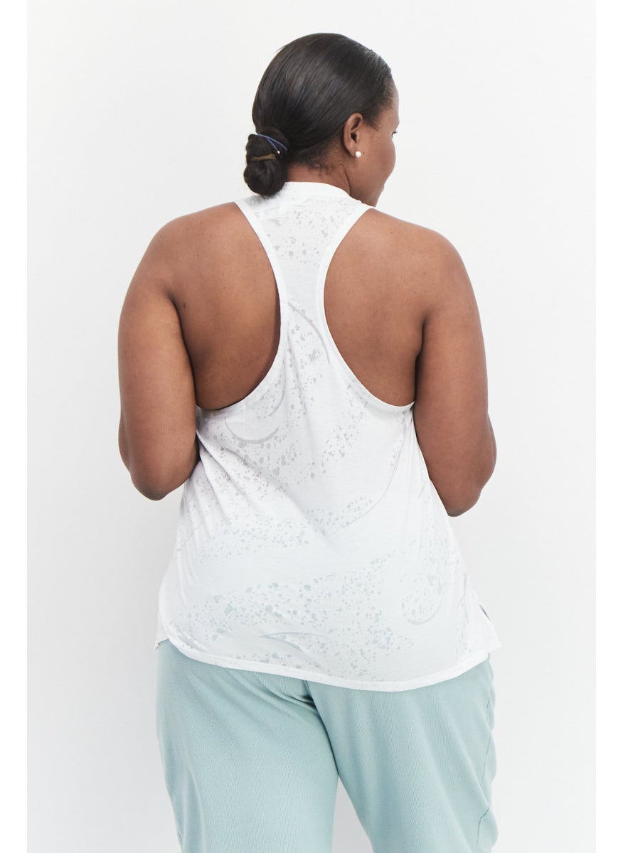 Reebok Women Plus Sportswear Fit Sleeveless Training Tank Top, White  - Image 2