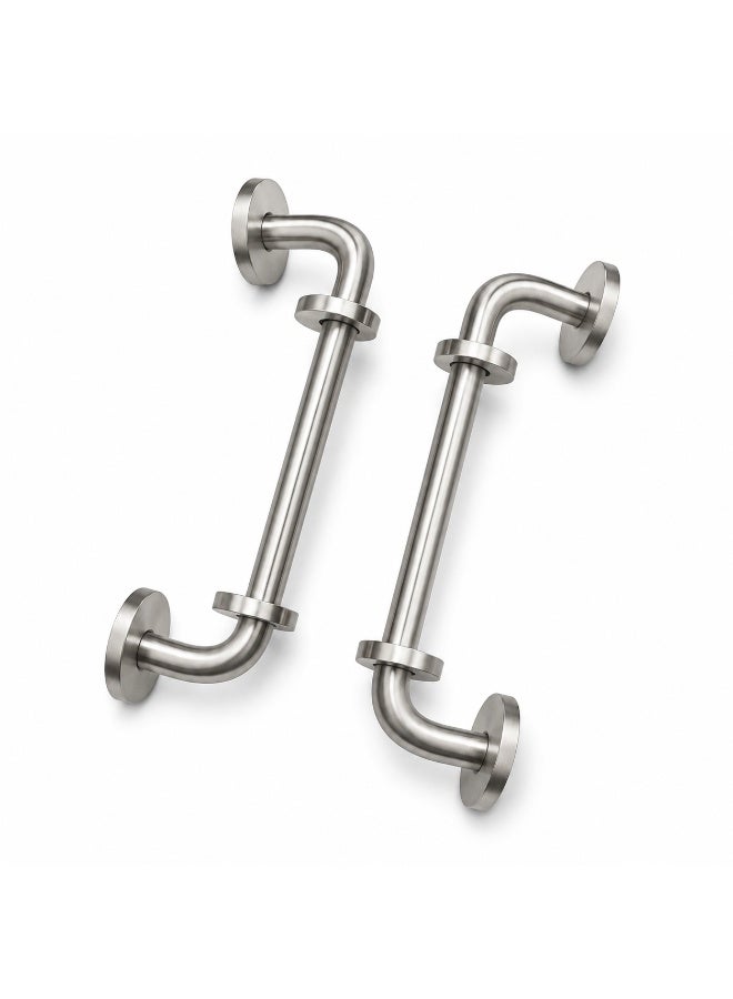 Stainless Steel Pull Handle With Rose, 2 Pieces, 19mm x CTC 225mm, Silver - Image 3