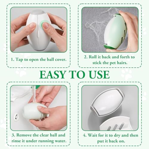 AMENDAS Reusable and Washable Lint Roller Ball, Mini Travel Size Lint Roller for Clothes, On The Go Lint Roller Ball, Small Portable Lint Ball Remover for Clothes and Pet Hair, Extra Sticky Gel - Image 5
