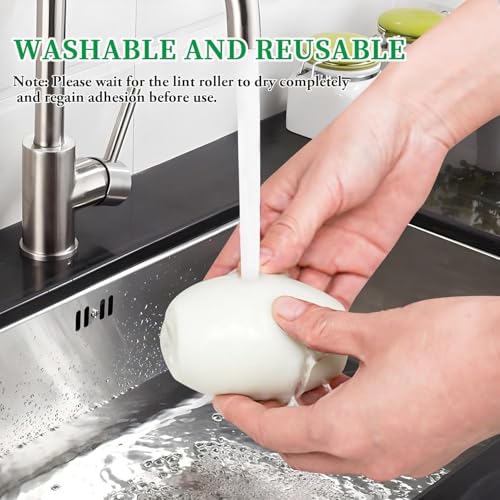 AMENDAS Reusable and Washable Lint Roller Ball, Mini Travel Size Lint Roller for Clothes, On The Go Lint Roller Ball, Small Portable Lint Ball Remover for Clothes and Pet Hair, Extra Sticky Gel - Image 3