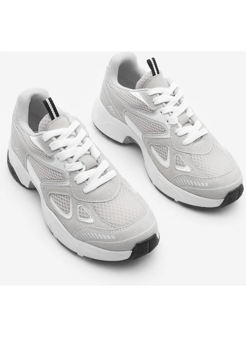 مارجين Women's Sneaker Thick Sole Laced Mesh Detailed Sports Shoes Sargen
