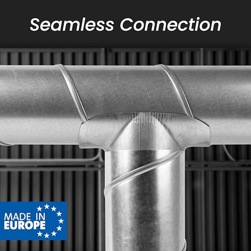 Repa Market Spiral Air Duct 4 Inch/Galvanized Steel Ventilation Pipe for HVAC Systems/Round Ducting Tube – Rust-Resistant Metal Air Flow Channel – for Residential, Commercial, Industrial Use - Image 3