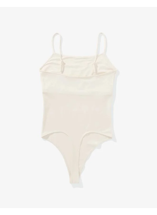 American Eagle Striped High Leg Bodysuit