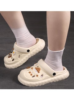 Generic Sandals Non-slip Household Thick-Soled EVA Waterproof Lightweight Garden Shoes Breathable Slippers Thick Pad (37-38) With Cartoon Pattern  - Image 2