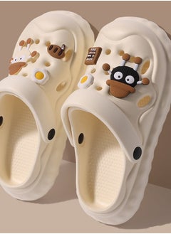 Generic Sandals Non-slip Household Thick-Soled EVA Waterproof Lightweight Garden Shoes Breathable Slippers Thick Pad (37-38) With Cartoon Pattern  - Image 1