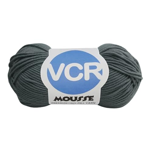 VCR 4ply Dark Grey Blue Yarn, 100 Grams Hank, 190 Meters Length, Acrylic Ball for Crochet and Knitting, Soft Crosia Threads, Pack of 1 Yarn, Suitable for DIY Crafts - Image 1