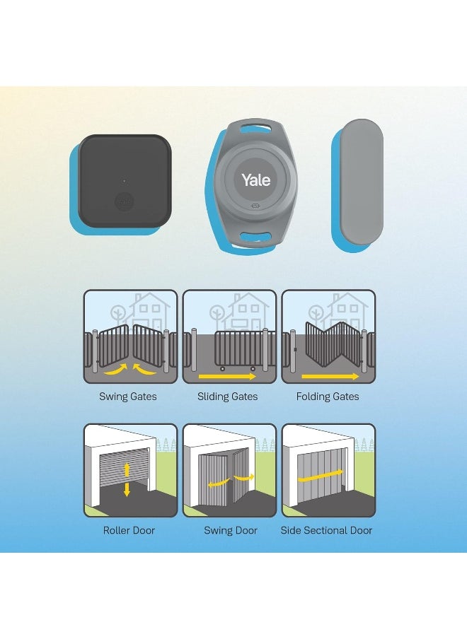 Yale Door Position Sensor & Magnet - Accessories for Yale Smart Opener - Garage Doors and Gates - Door status replacement sensor and magnet