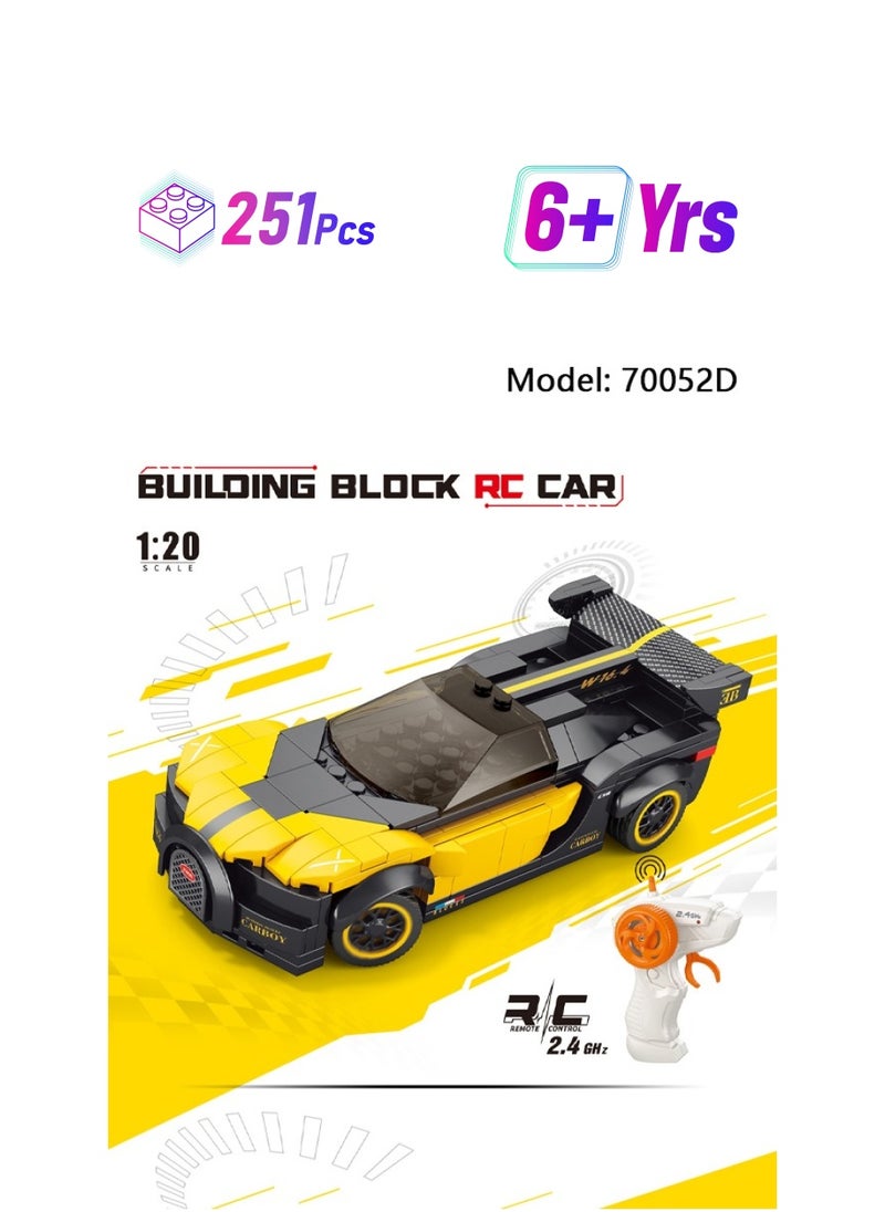 70052D Remote control car model Building Toy Set (251 Pieces) 6+ Years  - Image 1