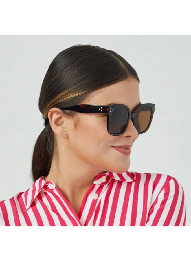 BlackOut VEXI Women Tortoise Sunglasses - Frame Material: Thermoplastic Rubber (TR90)- Frame Color: Tortoise-Lens Color: Brown  - Full Rim - Image 5