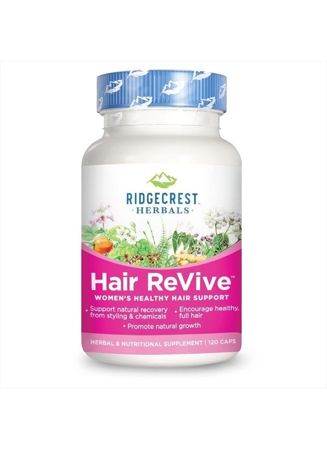Ridgecrest Herbals - Hair ReVive - 120 Capsules - Women's Healthy Hair Support - Non-GMO, Gluten Free - 30 Servings - Image 1