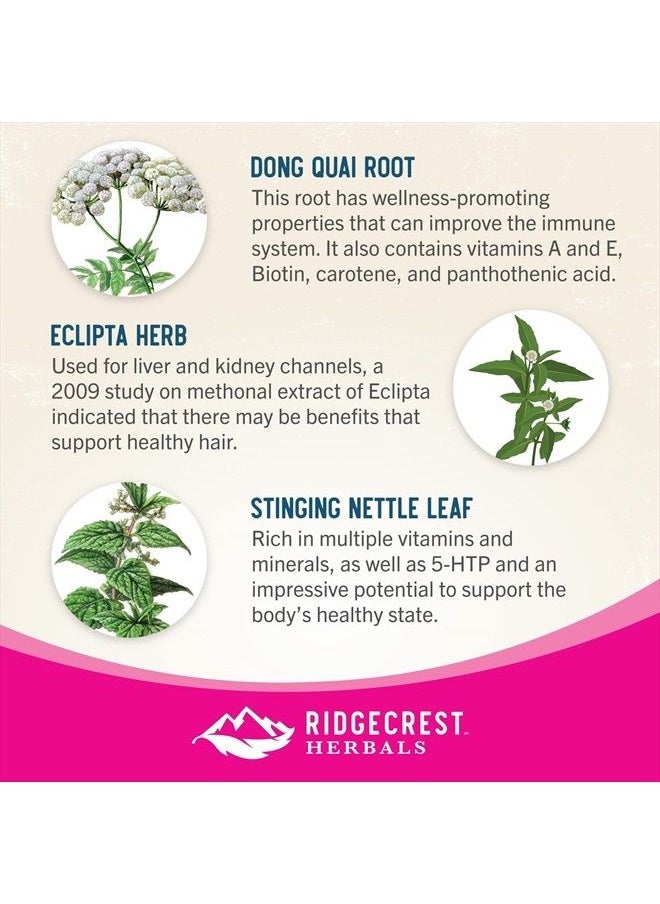 Ridgecrest Herbals - Hair ReVive - 120 Capsules - Women's Healthy Hair Support - Non-GMO, Gluten Free - 30 Servings - Image 1