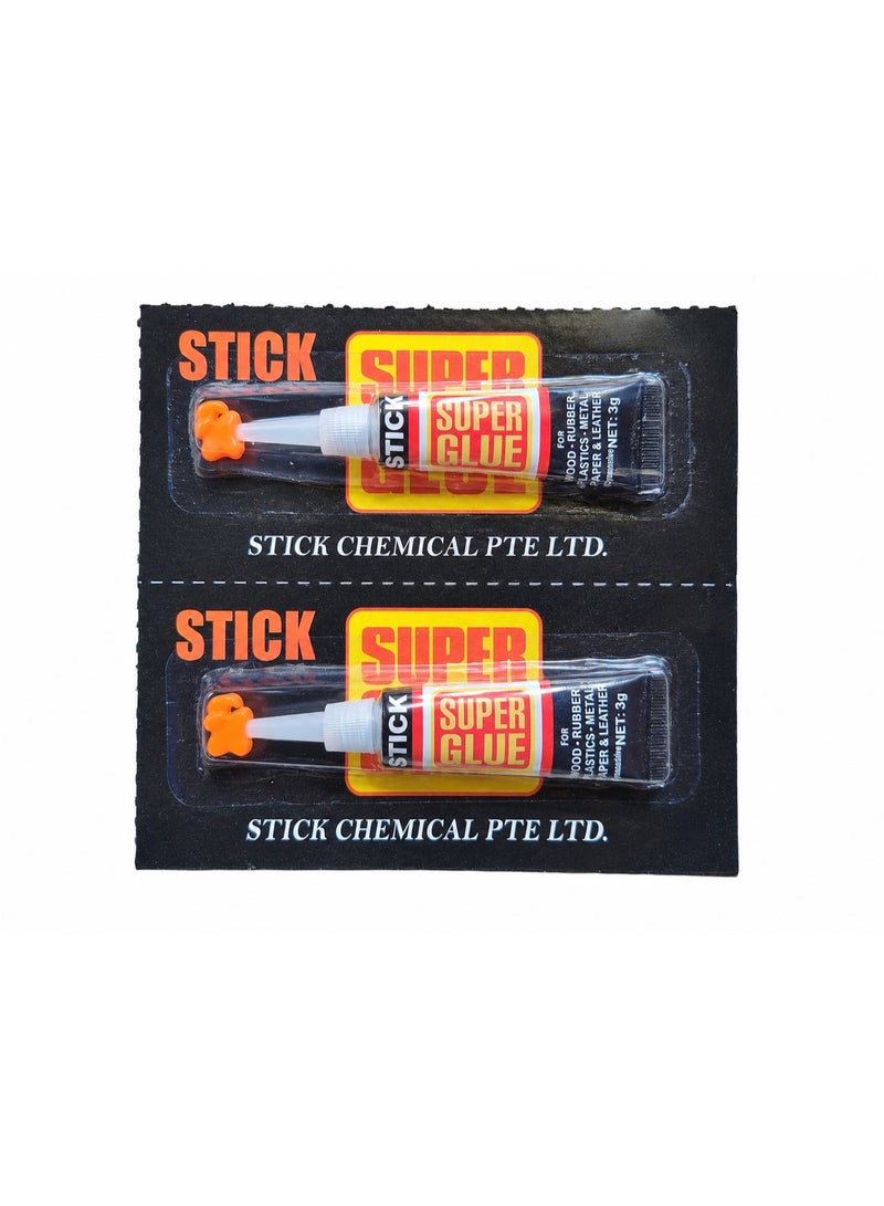 أنبوب الغراء السائل Stick Super Fast 3g (عبوة من اثنين)