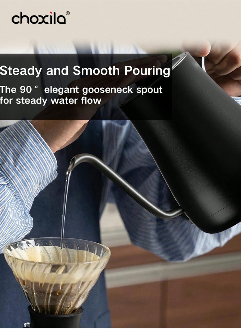 choxila 1pcs 1200W Electric Coffee Kettle, 27oz Pour Over Coffee Kettle,with 5 Modes, 800ML Coffee Pot, V60 Tool, Premium Pour Over Kettle - Image 3