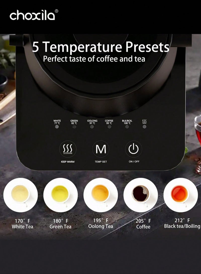 choxila 1pcs 1200W Electric Coffee Kettle, 27oz Pour Over Coffee Kettle,with 5 Modes, 800ML Coffee Pot, V60 Tool, Premium Pour Over Kettle - Image 4