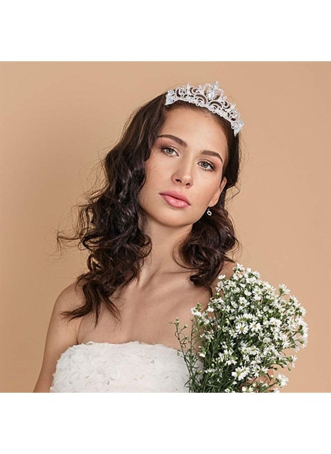 Didder - Crystal AB Rhinestones Tiaras and Crowns for Women Headband Princess Elegant The Crowns for Women Tiaras and Crowns for Women with Comb Birthday Crowns for Women Tiaras for girls - Image 1