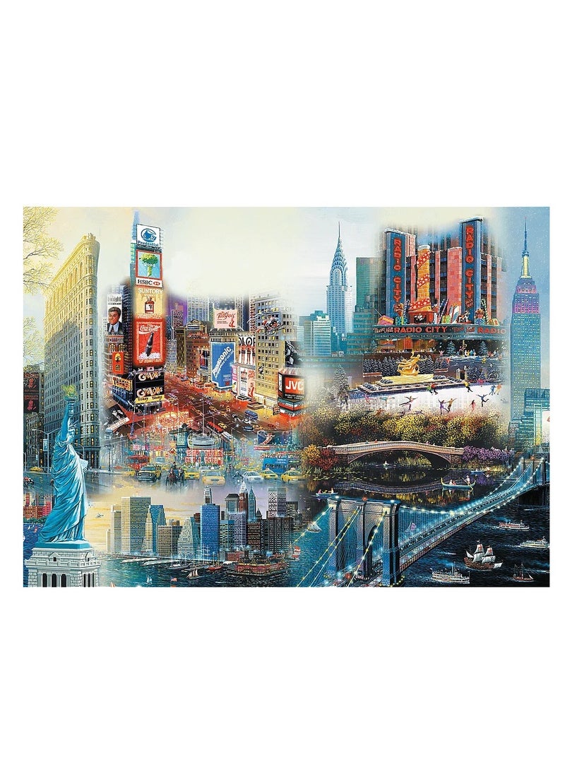 Trefl - Trefl - Wood Craft New York Collage Wooden Puzzle 1000 Pieces - 20147 - Image 1