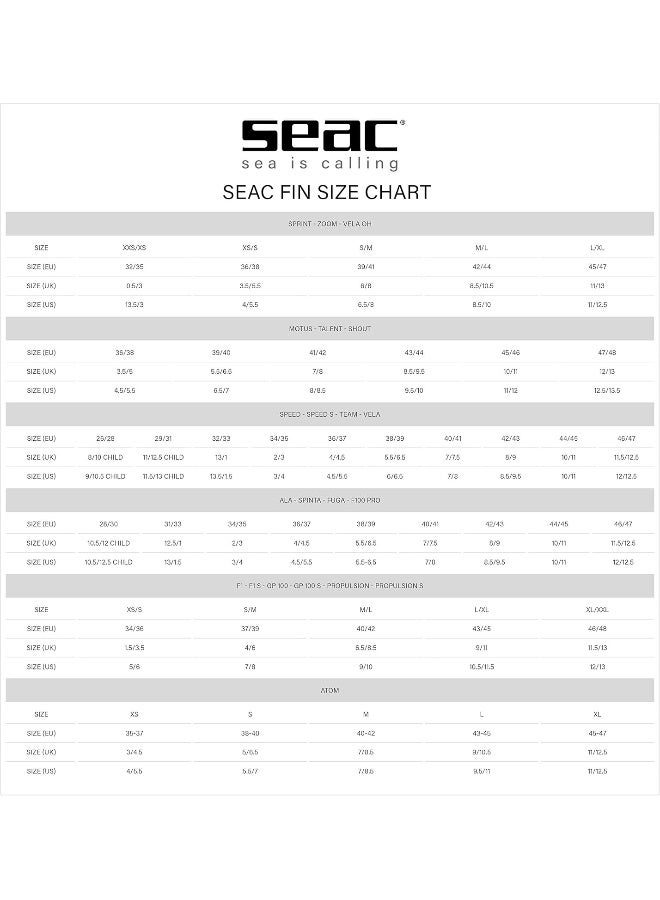Seac SEAC Unisex's F1 S, High Performance and Ultralight Diving Fins with Elastic Strap, 730 Grams  - Image 3