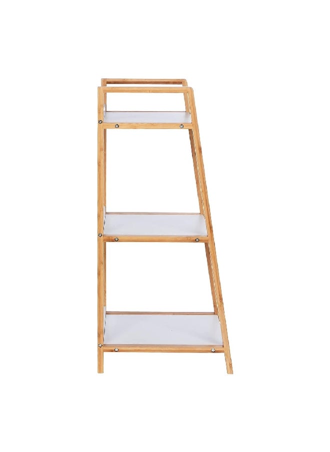 Wenko 3-Tier Finja Shelving Unit Brown and White 43 x 76 x 36 cm 50710100  - Image 5