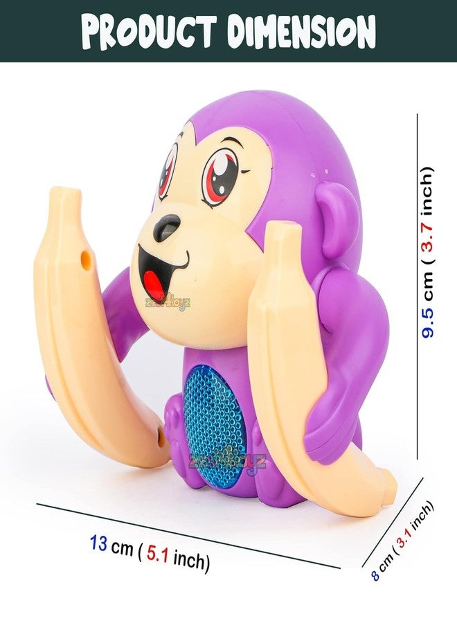 Lord Ambitious Dancing Monkey Musical Toy for Kids Baby Spinning Rolling Doll Tumble Toy with Voice Control Musical Light and Sound Effects with Sensor - ISI Mark - Multicolor - Image 4