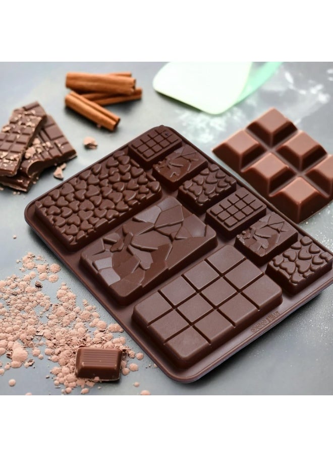 Beauenty Chocolate Tray Mould, Silicone Chocolate Mould, Ideal for Candy Bars, Melted Waxes, Protein Waffles, and Home Baking  - Image 1