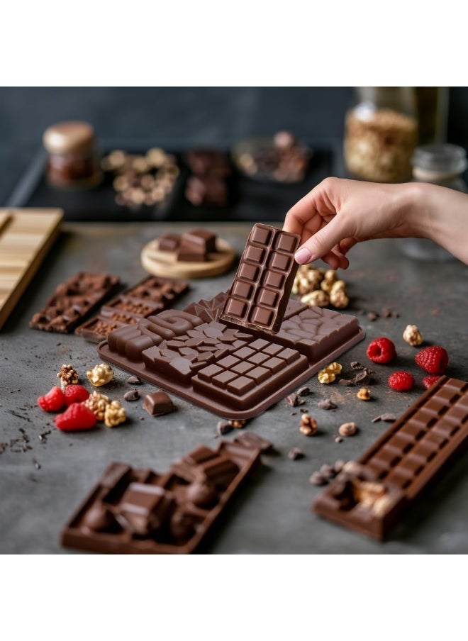 Beauenty Chocolate Tray Mould, Silicone Chocolate Mould, Ideal for Candy Bars, Melted Waxes, Protein Waffles, and Home Baking  - Image 5