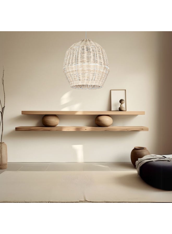 tbshomelamp Bamboo-Boho Celling Lighting Beige  35x45 cm  - Image 2