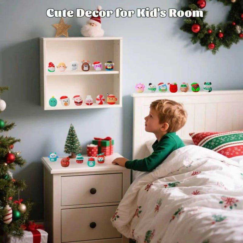 Christmas Advent Calendar: 24 Unique Mini Cartoon Dolls - Soft Hug-Friendly Festive Designs for Kids Holiday Countdown & Room Decoration - Image 2