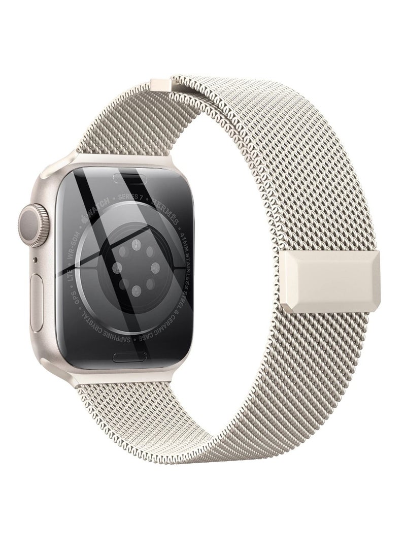 BORTONY Apple Watch Band 42mm 44mm 45mm 49mm Stainless Steel Loop Magnetic Clasp Bands for iWatch Ultra Series 8 SE 7 6 5 for Unisex - Image 1