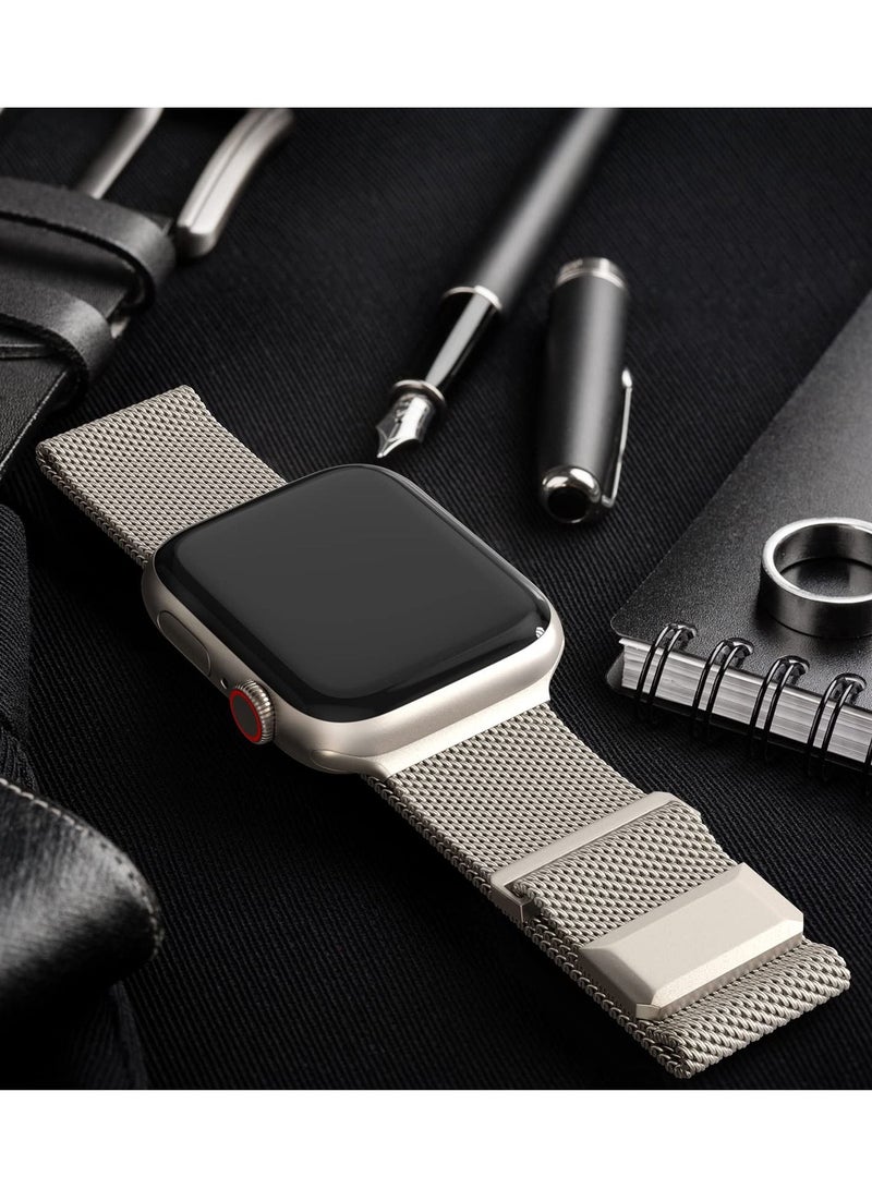 BORTONY Apple Watch Band 42mm 44mm 45mm 49mm Stainless Steel Loop Magnetic Clasp Bands for iWatch Ultra Series 8 SE 7 6 5 for Unisex - Image 5