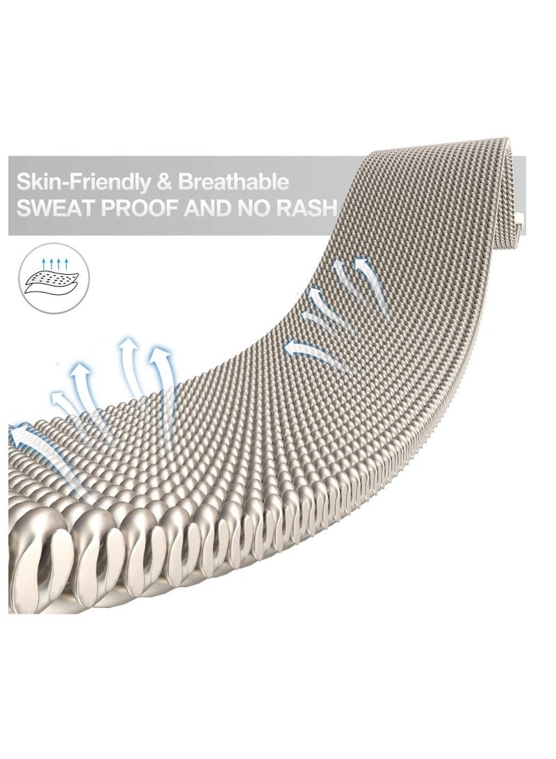 BORTONY Apple Watch Band 42mm 44mm 45mm 49mm Stainless Steel Loop Magnetic Clasp Bands for iWatch Ultra Series 8 SE 7 6 5 for Unisex - Image 3