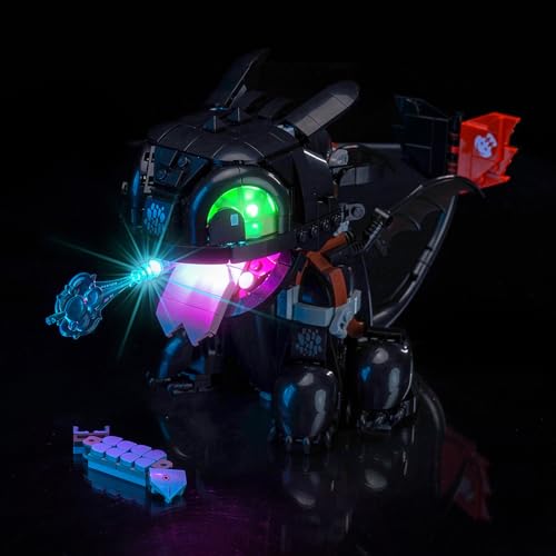 Hilighting Upgraded Led Light Kit Compatible with Lego How to Train Your Dragon Toothless Building Set Lights Decoration Compatible with Lego 10375 Best Gifts for Adults Model Not Included - Image 1