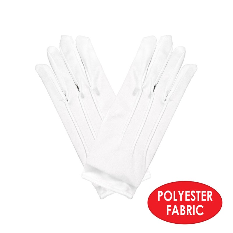 Beistle Deluxe Theatrical Gloves - White - Image 4