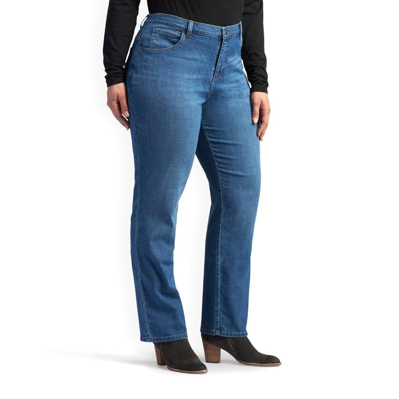 Lee -Women's Plus Size Relaxed Fit Straight-Leg Jean, Meridian, 30 Medium - Image 1