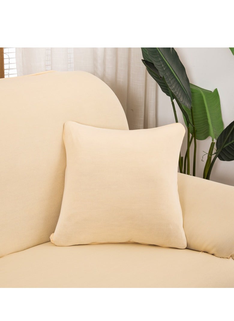 DUNISO Sofa cover, elastic sofa protective cover, anti slip furniture cover, anti fouling and wear resistant, suitable for all seasons, suitable for three seater sofas, 190 to 230cm，beige  - Image 4