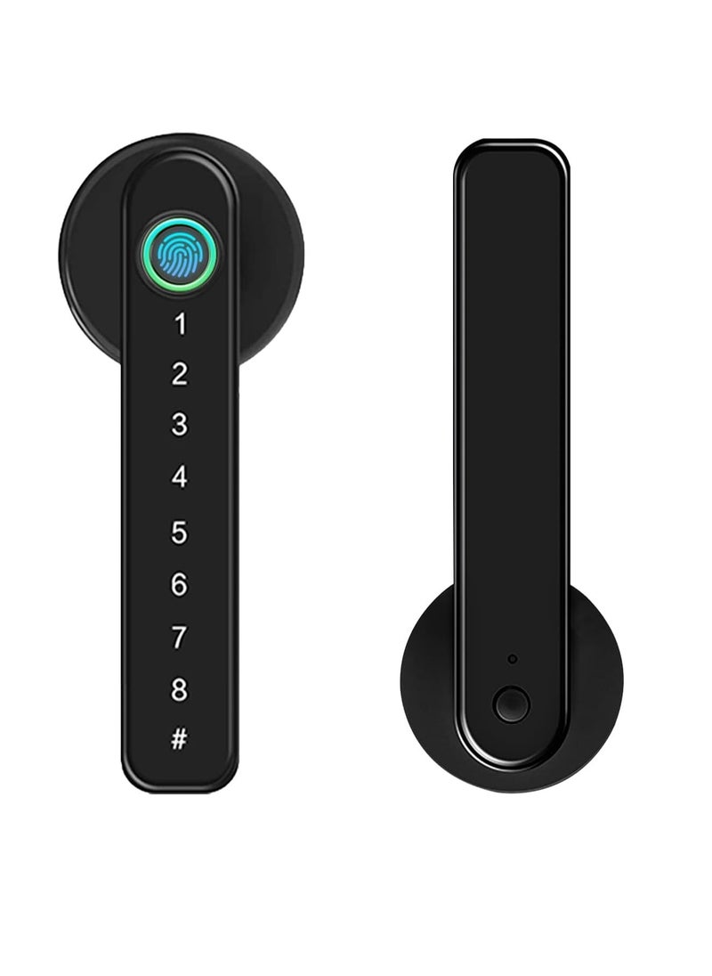 KASTWAVE - Fingerprint Door Lock keyless Entry Door Lock with USB Charging and keypad biometric Door Lock Smart Door Handle Lock Suitable for bedrooms Offices and Other Private Spaces(Black) - Image 1