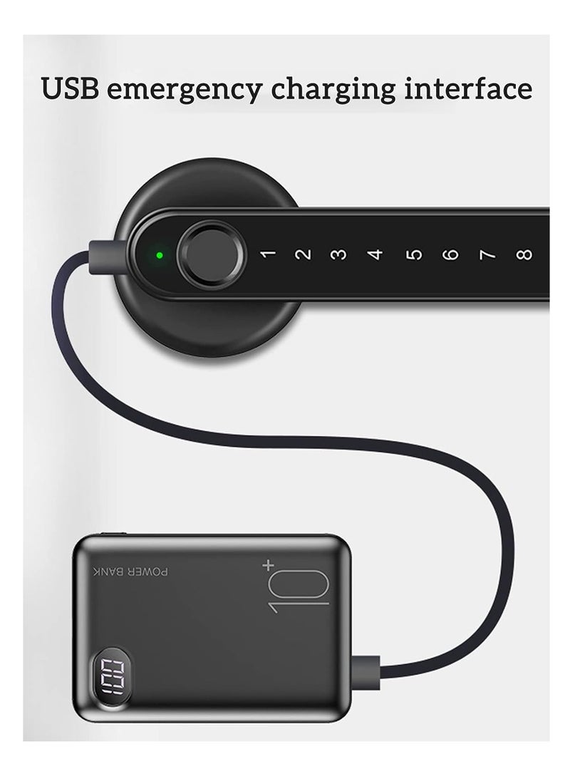 KASTWAVE - Fingerprint Door Lock keyless Entry Door Lock with USB Charging and keypad biometric Door Lock Smart Door Handle Lock Suitable for bedrooms Offices and Other Private Spaces(Black) - Image 1