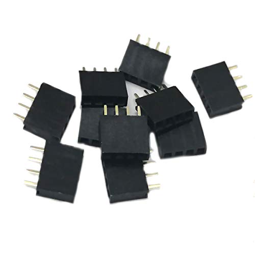 Ovenot （Pack of 50） Female Pin Headers 2.54mm Pitch 1X 4Pins Single Row Female PCB Header Connector - Image 3