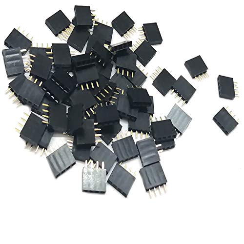 Ovenot （Pack of 50） Female Pin Headers 2.54mm Pitch 1X 4Pins Single Row Female PCB Header Connector - Image 4