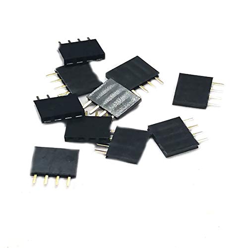 Ovenot （Pack of 50） Female Pin Headers 2.54mm Pitch 1X 4Pins Single Row Female PCB Header Connector - Image 2