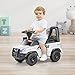 OLAKIDS Ride On Push Police Car Toddler FoottoFloor Sliding Toy with Siren Steering Wheel Megaphone Horn Headlights Under Seat Storage Kids Racer Walking Gift for Boys Girls 13 White - Image 4