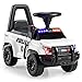 OLAKIDS Ride On Push Police Car Toddler FoottoFloor Sliding Toy with Siren Steering Wheel Megaphone Horn Headlights Under Seat Storage Kids Racer Walking Gift for Boys Girls 13 White - Image 2