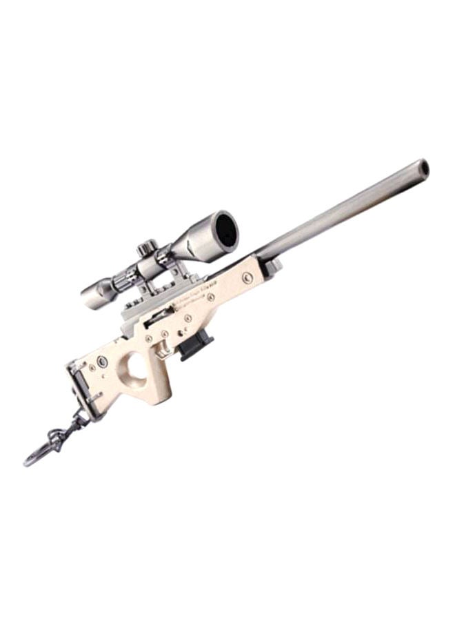 NIBEMINENT Fortnite Gun Model Key Chain White/Silver