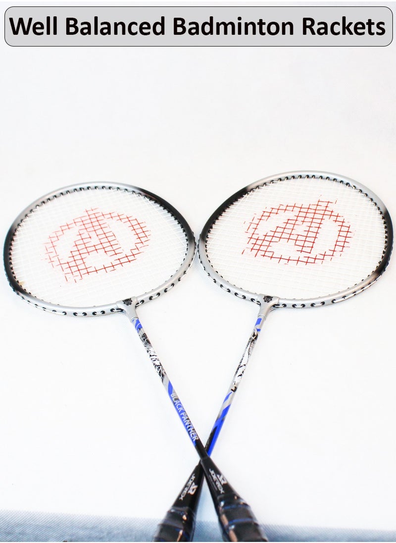 AVENGERS Black Panther Badminton Rackets Set of 2 Pcs With 3 Shuttlecocks And A Carry Bag, Premium Quality Rackets With Comfortable Grip, Official Size and Weight, Best Choice for Professionals and Beginners  - Image 4