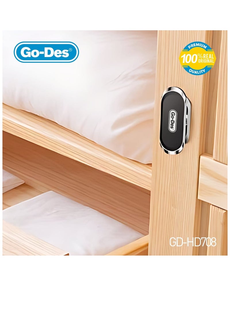 جو-ديز حامل مغناطيسي للهاتف والكمبيوتر اللوحي مصنوع من سبائك الألومنيوم يدور 360 درجة مناسب للسيارة والمنزل والمكتب - Image 3