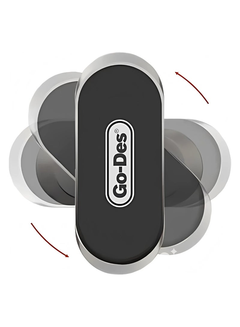 جو-ديز حامل مغناطيسي للهاتف والكمبيوتر اللوحي مصنوع من سبائك الألومنيوم يدور 360 درجة مناسب للسيارة والمنزل والمكتب - Image 5